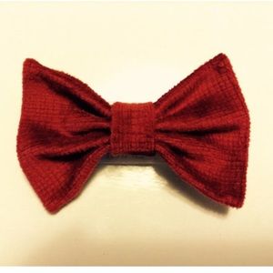 Ruby Red Velvet Hair Bow